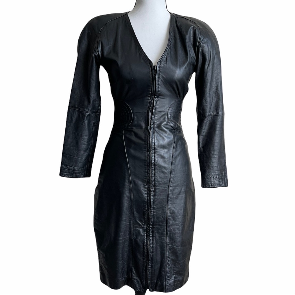 VTG 80s Yucatan Bay Leather Coat